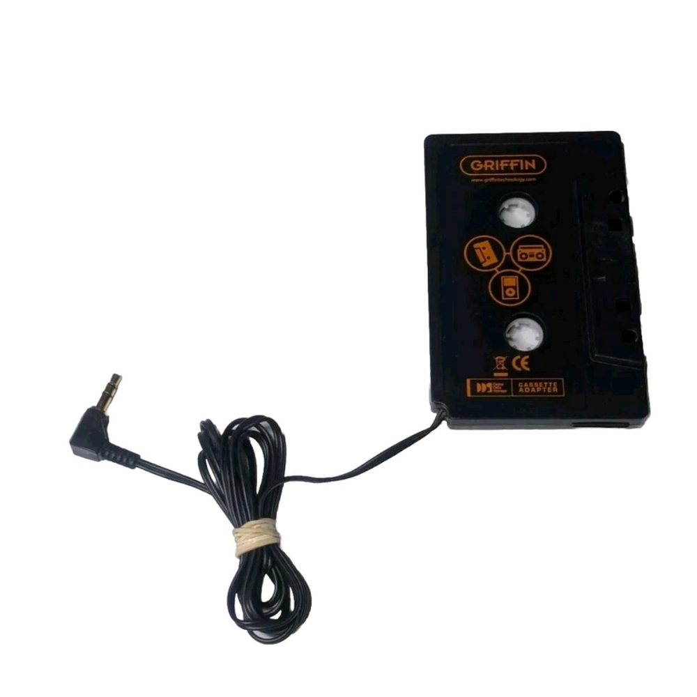 Griffin Direct Deck Cassette Adapter - Black Y2K Car Cassette Adapter